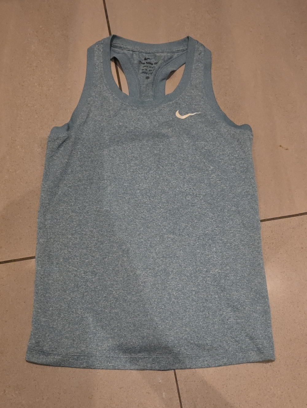 Nike Women's Heathered Light Blue Racerback Tank